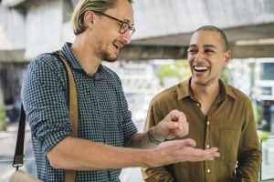 two men meet at a networking group